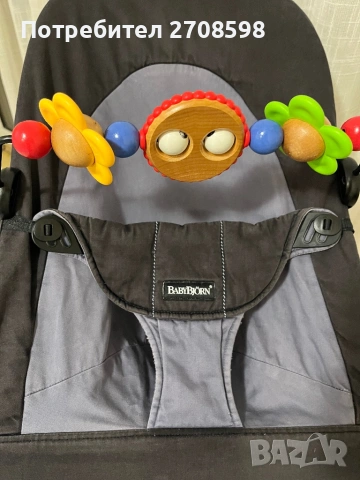 Шезлонг BabyBjorn + играчка / бебешки шезлонг Baby Bjorn, снимка 6 - Детски шезлонги - 53335713