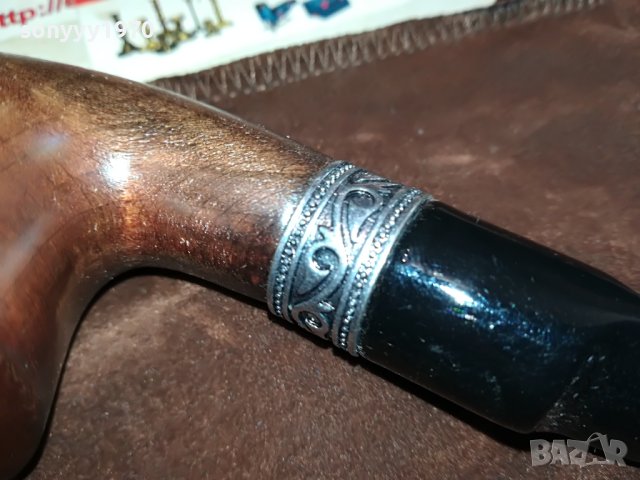 ДЪРВЕНА ЛУКСОЗНА ЛУЛА С ЛОГО И КЕЙС 0205231820, снимка 11 - Лули - 40565799