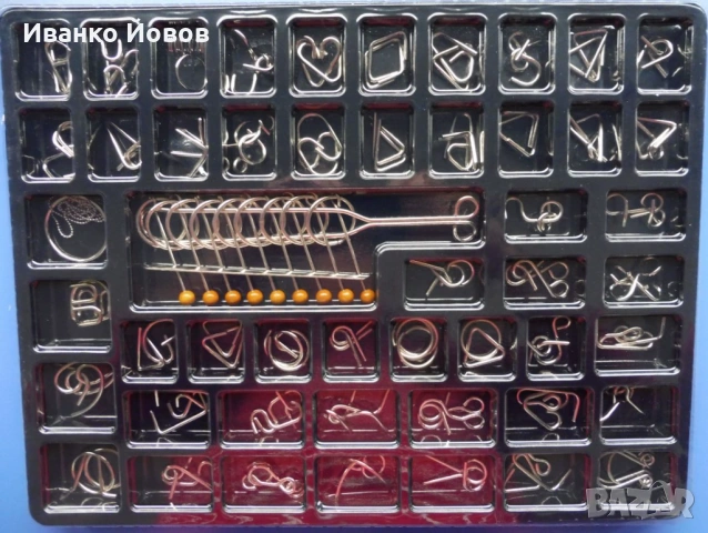 Метални пъзели – предизвикателно, забавно,  изглежда лесно, но опитайте, комплект 50 бр., Подарък