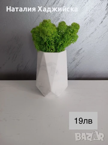 Декоративни кашпи с естествен скандинавски мъх, снимка 12 - Декорация за дома - 51278809