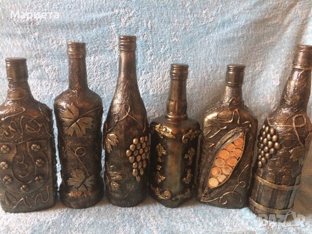 Декорирани бутилки, снимка 4 - Декорация за дома - 35716498