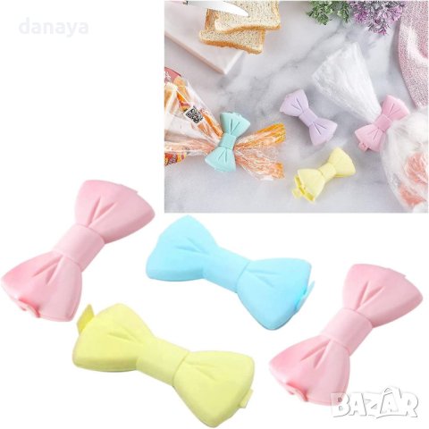 3803 Комплект щипки за торбички Панделки, 4 броя