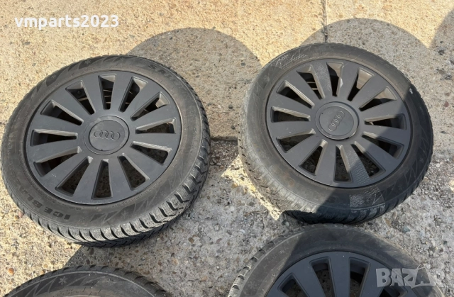 18" джанти 5х112 Audi - 8J et35 с зимни гуми 235/50/18 дот 2018, снимка 3 - Гуми и джанти - 51987196