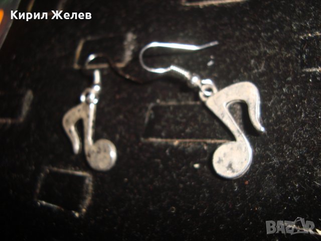 ОБЕЦИ - МУЗИКАЛНА НОТА АРТ БИЖУТА ПОСРЕБРЕНИ 6805, снимка 4 - Обеци - 31247201