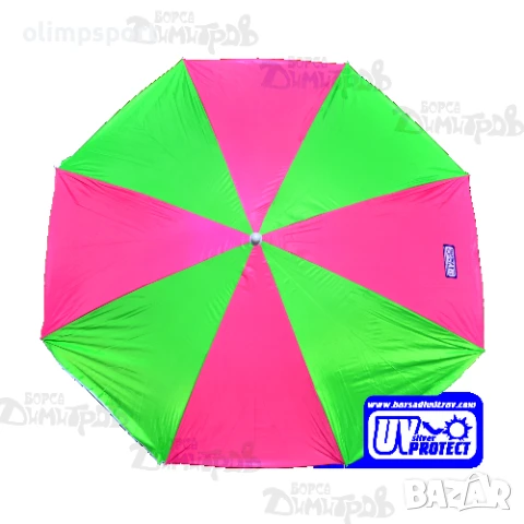 Голям плажен чадър с допълнителен слой Silver Protect, снимка 3 - Градински мебели, декорация  - 50722384