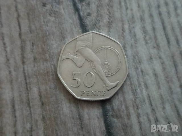 Монета 2004 Великобритания 50 pence 50p (4 Minute mile - Roger Bannister) - Elizabeth II