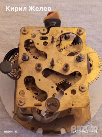 Стар рядък будилник с римски цифри ВИТЯЗЬ за КОЛЕКЦИОНЕРИ 44043, снимка 4 - Антикварни и старинни предмети - 51859428