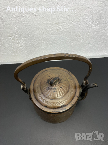 Османска медна кана / съд. №5135, снимка 2 - Антикварни и старинни предмети - 44512905