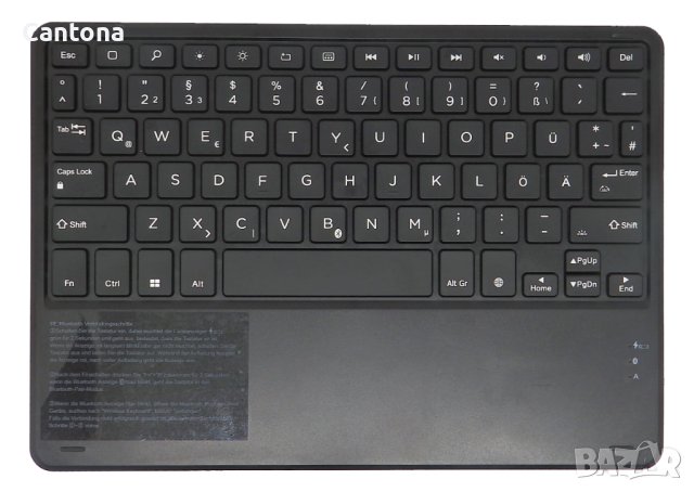 Безжична Bluetooth клавиатура с 7 цветна подсветка, акумулаторна батерия, метална основа, снимка 1 - Клавиатури и мишки - 40731386