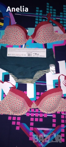 2 бр. Дамск Бикини + 2 бр. Дамски Сутиени  С размер 75 Б, снимка 6 - Бельо - 52557921