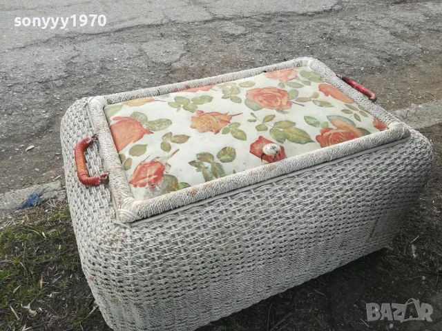 ПЛЕТЕН САНДЪК С КАПАК ТАБУРЕТКА ПУФ-ВНОС ГЕРМАНИЯ 0803251814, снимка 16 - Антикварни и старинни предмети - 49414812