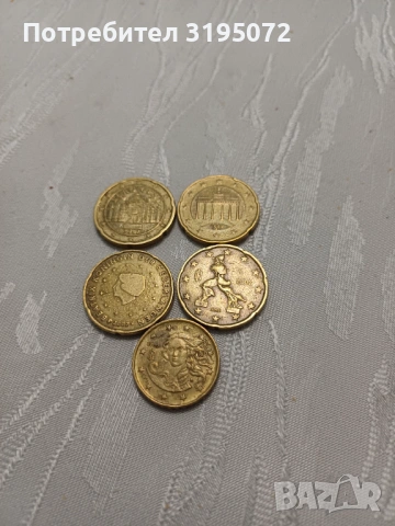 Продавам  20 евроцентови монети 2002г, снимка 2 - Нумизматика и бонистика - 54160285