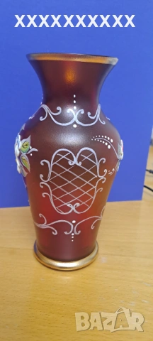 Ваза от матирано калиево стъкло, снимка 7 - Вази - 53181341