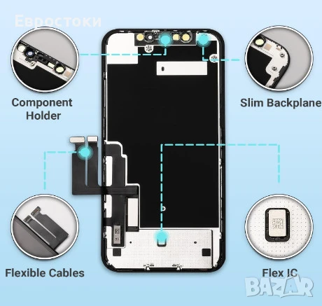 GULEEK Premium дисплей за iPhone XR, резервен екран за iPhone XR, 3D Touch, 6.1-инчов LCD дисплей , снимка 6 - Резервни части за телефони - 50586681