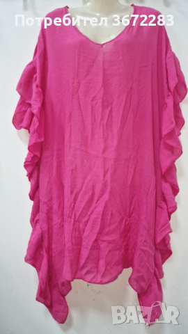 Плажна рокля с къдрички в свободна кройка, универсален размер - различни цветове, снимка 4 - Рокли - 44751554