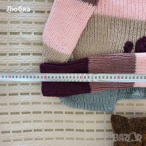 Дамски плетен ръчно пуловер , снимка 5 - Блузи с дълъг ръкав и пуловери - 47792479