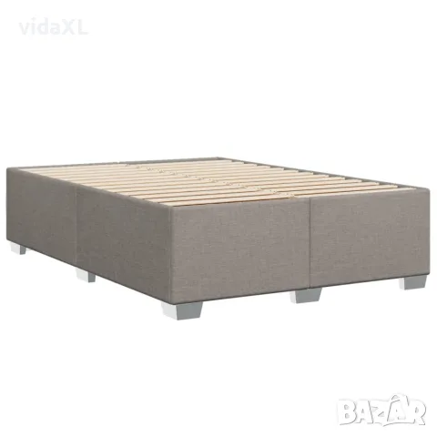 vidaXL Рамка за легло без матрак, таупе, 140x200 см плат, снимка 6 - Спални и легла - 56146957