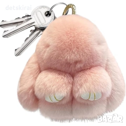 Меко пухкаво зайче ключодържател, снимка 10 - Други - 54223361