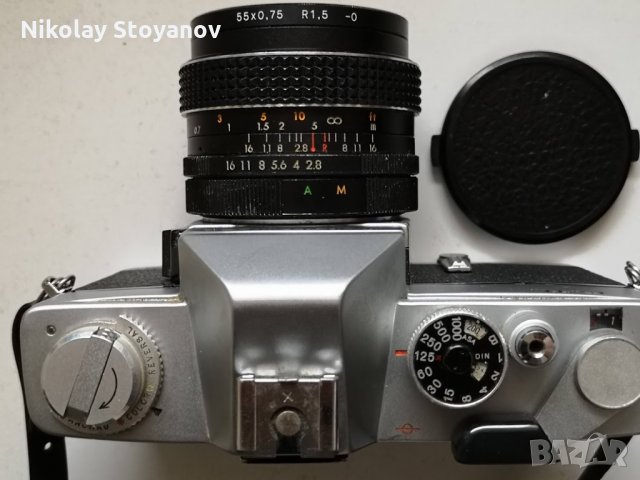 Фотоапарат PORST refluex с обектив PORST super-weitwinkel 1:2,8   f=28 мм  auto H - Резба - М42, снимка 2 - Фотоапарати - 29360313