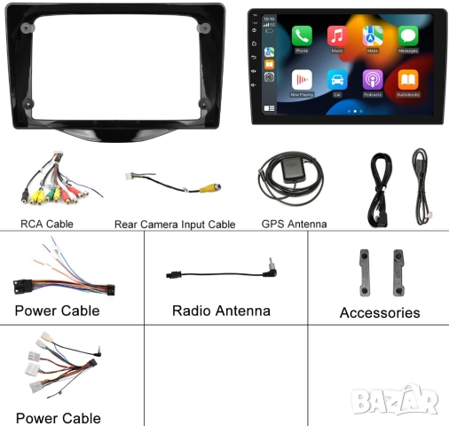 Мултимедия, за Toyota Aygo, Citroen C1, Peugeot 108, Андроид, навигация, Двоен 2DIN, плеър, Android, снимка 9 - Аксесоари и консумативи - 51929480