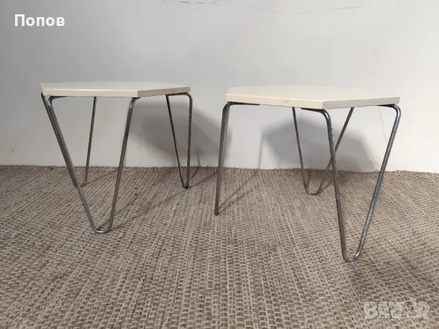 Чифт винтидж  масички за кафе, снимка 8 - Маси - 47441788