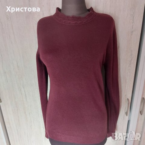 Пуловер/блуза плетиво бордо - 10,00лв., снимка 7 - Блузи с дълъг ръкав и пуловери - 31555091