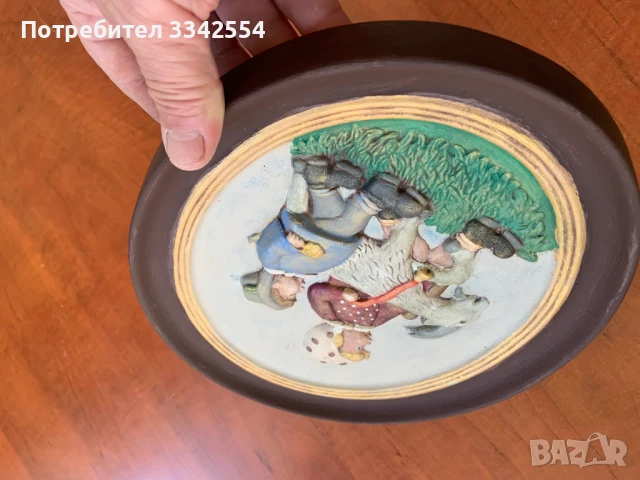 ПАНО ФИГУРА БЯЛА КЕРАМИКА ОТ 70-ТЕ НА МИНАЛИЯ ВЕК РЕЛЕФ, снимка 8 - Пана - 51091634