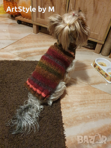 Плетени дрешки за кучета М размер, снимка 4 - За кучета - 44590339