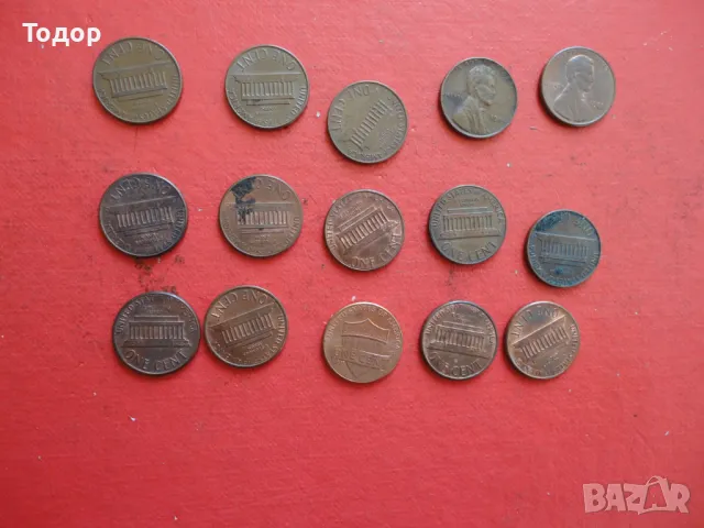 1 цент САЩ Лот американски центове , снимка 4 - Нумизматика и бонистика - 48431571