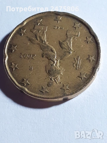Колекционерска монета - 20 евро цента- 2002г., снимка 3 - Нумизматика и бонистика - 53306546