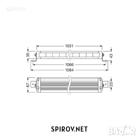LED бар OSRAM LIGHTBAR VX1000-CB 12/24V 110W 6000lm, снимка 6 - Части - 55734432