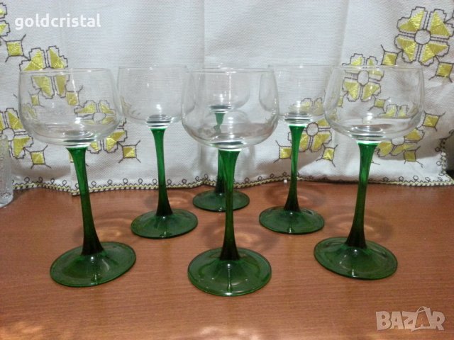 Ретро стъклени чаши за вино , снимка 6 - Антикварни и старинни предмети - 44343749