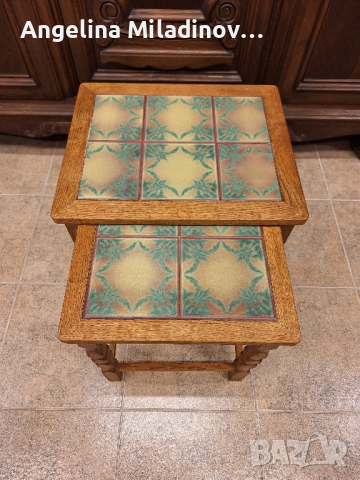 к - т две помощни масички с плочки 