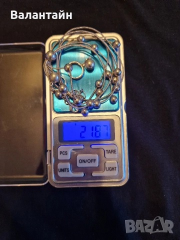 Сребърно колие и обеци топчета , снимка 7 - Бижутерийни комплекти - 29923285