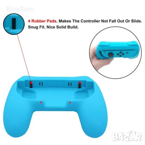 Joy-con Grip§ & Accessories set for Nintendo Switch - Red / Blue / SWITCHON, снимка 3 - Образователни игри - 48739694