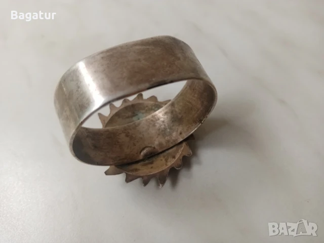 Възрожденски,кована,гривна,пръстен сачан,бронз,за салфетки, снимка 2 - Антикварни и старинни предмети - 50830292