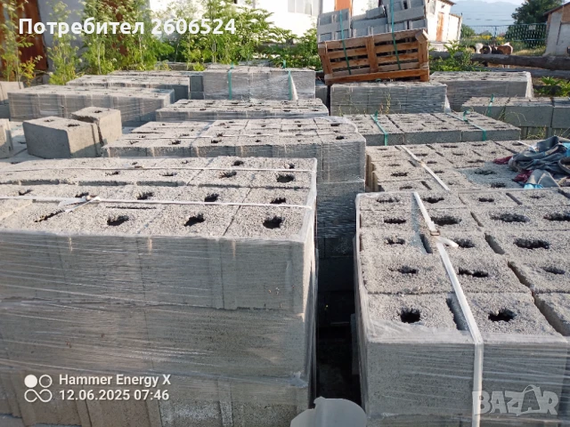Бетонови тухли 20/20/40, снимка 2 - Строителни материали - 50637243