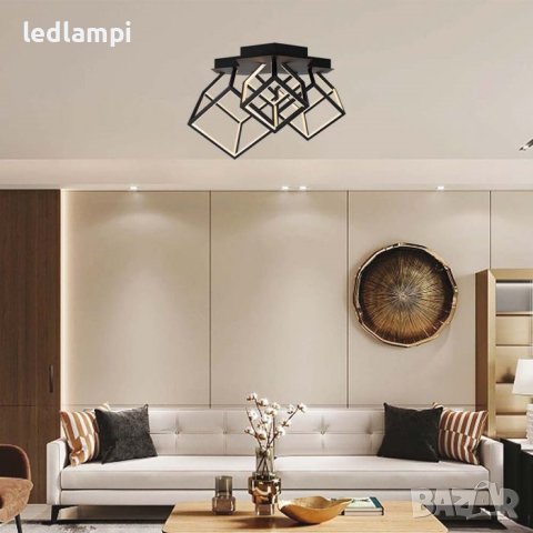 LED Плафониера 46W Черна Димиране Топло Бяла Светлина, снимка 6 - Лампи за таван - 42268208