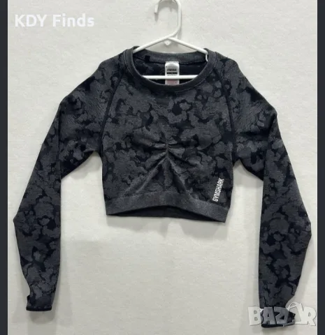 Gymshark Camo късо горно м/л, снимка 5 - Спортни екипи - 56288496