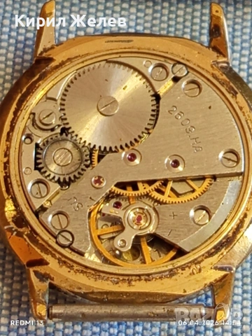 Стар механичен часовник РАКЕТА СССР мъжки позлатен за КОЛЕКЦИЯ 54473, снимка 7 - Антикварни и старинни предмети - 54109785