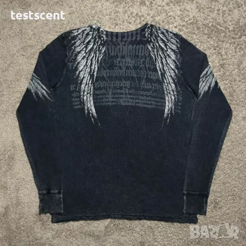 Мъжка термична блуза Affliction Birds of Prey Series Black Thermal термална S Small, снимка 5 - Блузи - 47427247