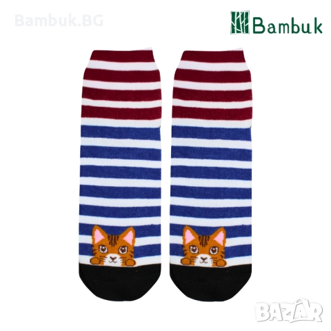 Дамски чорапи за весело настроение “Криещи се котенца”, снимка 4 - Други - 52577579