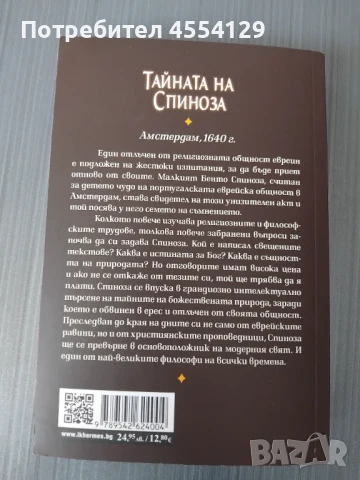 Тайната на Спиноза, снимка 2 - Художествена литература - 51277358