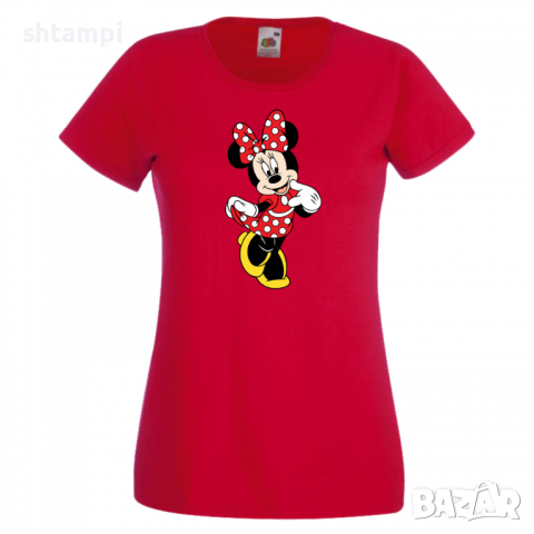 Дамска тениска Minnie Mouse 8 Подарък,Изненада,Рожден ден,, снимка 8 - Тениски - 36530828