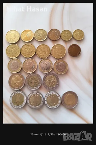 Евро монети €2,€1,€50, снимка 2 - Нумизматика и бонистика - 56116481