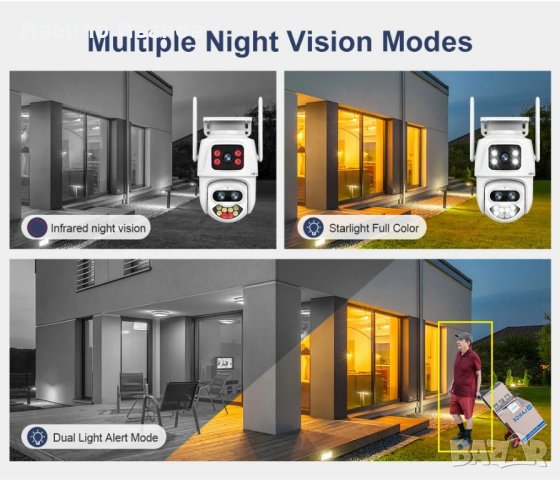 Сет от две двойни камери # 9МР двойна камера + втора 4МР двойна камера, снимка 5 - IP камери - 42815627