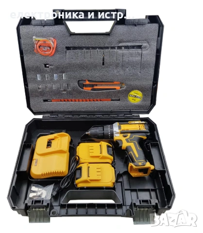 Акумулаторен ударен винтоверт с 2 батерии 40 части 