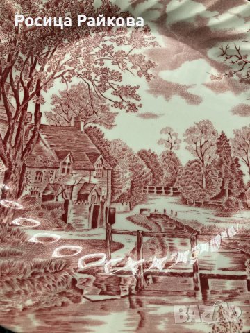 Голяма порцеланова чиния на Johnson Bros, снимка 4 - Антикварни и старинни предмети - 48433478