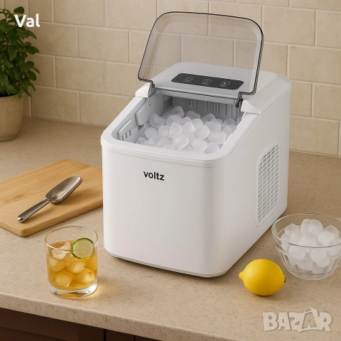 Ледогенератор Voltz, 100W~120W, 12кг./24ч., 1.3л., Черен или бял, снимка 5 - Други - 54274139