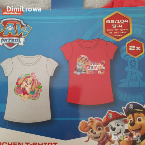 р-р 98/104;110/116   см 2бр тениски Paw patrol, снимка 3 - Детски тениски и потници - 44599205